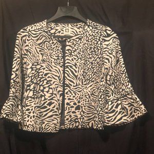 Anne Klein Black/Ivory print jacket